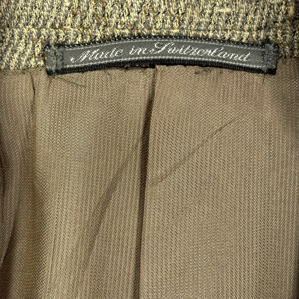 Ermenegildo Zegna Wool Silk Sport Coat Mens 40US 50IT Tan Taupe Textured Slub
